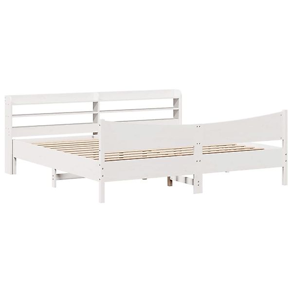 vidaXL Massivholzbett mit Kopfteil Weiß 180x200 cm Kiefer 3307036 günstig online kaufen