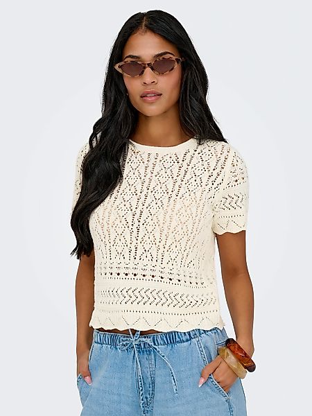 ONLY Kurzarmpullover "ONLELKE LIFE SS STRUCTUR O-NECK KNT NOOS" günstig online kaufen