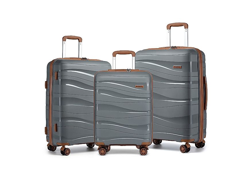 KONO Trolleyset 3-teiliges Reisekoffer-Set aus Polypropylen günstig online kaufen
