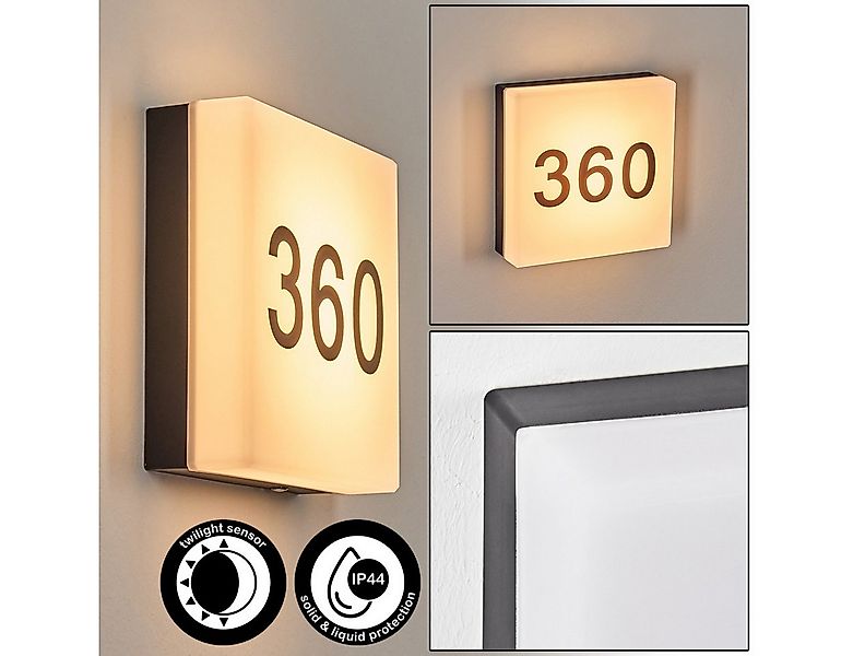 hofstein Außen-Wandleuchte Außenwandlampe aus Metall/Kunststoff in Schwarz/ günstig online kaufen