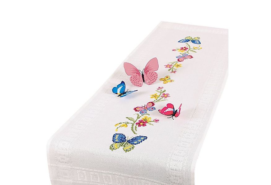 Delindo Lifestyle Kreativset Handarbeits-Tischläufer - Sticken im Kreuzstic günstig online kaufen