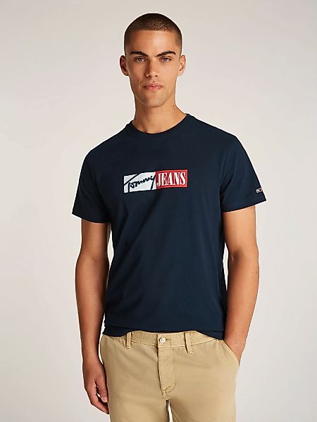 Tommy Jeans Plus Rundhalsshirt "TJM SLIM ENTRY GRAPHIC TEE EXT", in Großen günstig online kaufen