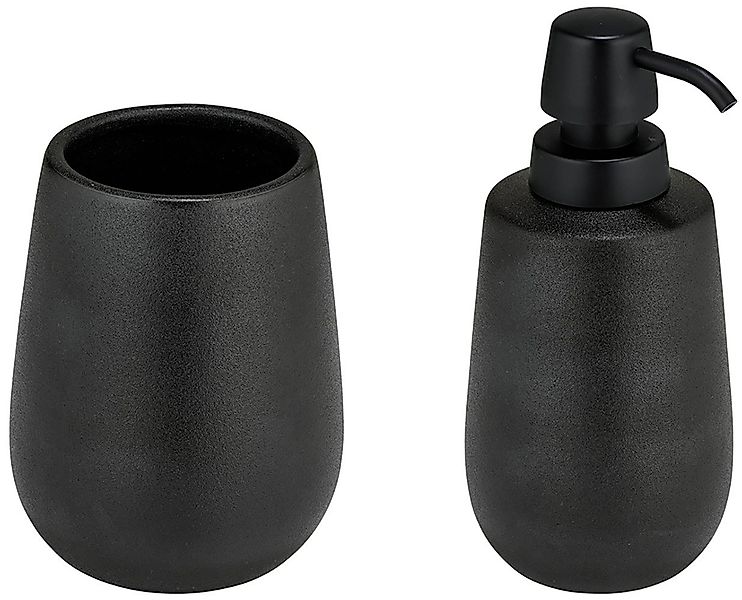 WENKO Badaccessoire-Set Modell Nerno, 2 tlg., Seifenspender und Zahnputzbec günstig online kaufen