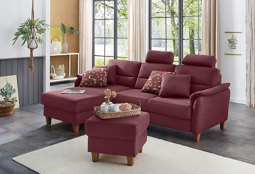 Home affaire Ecksofa "Palmera L-Form, B: 244 cm", optional Bettfunktion & B günstig online kaufen