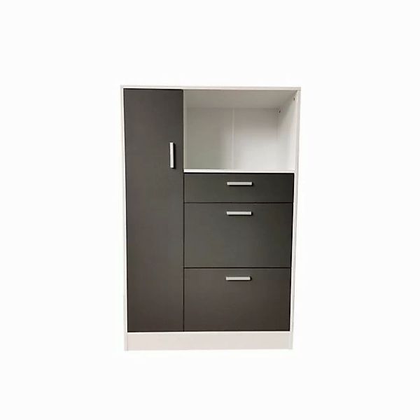 HTI-Living Hochschrank Küchenschrank Weiß-Grau Blanca L (Stück, 1-St., 1 Kü günstig online kaufen