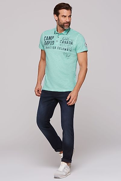 CAMP DAVID Poloshirt kurzarm, mit Print günstig online kaufen