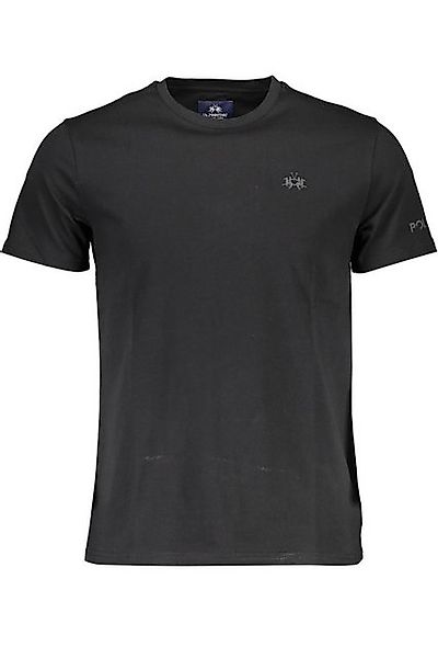 La Martina T-Shirt Schwarzes Herren T-Shirt mit Stickerei & Druck – günstig online kaufen