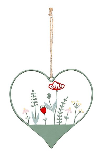 Levandeo® Metallbild, Metallschild Frühling 15x15cm Dekoschild günstig online kaufen