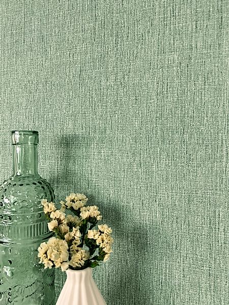 Newroom Vliestapete, Grün Tapete Modern Unifarbe günstig online kaufen