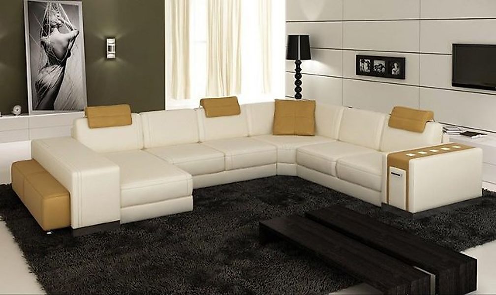 JVmoebel Ecksofa Wohnlandschaft Designer Sofa Couch Big Polster Leder Sofas günstig online kaufen