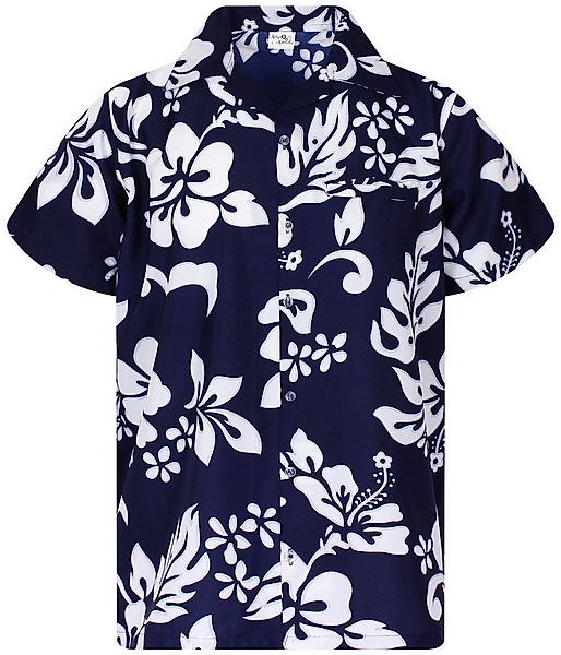 King Kameha Hawaiihemd Hibiscus Übergrößen 7XL-12XL Kurzarm Front-Tasche St günstig online kaufen