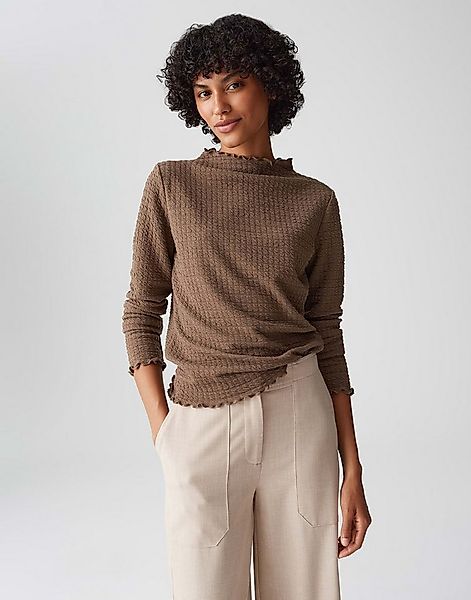 OPUS Longsleeve SIRKEN Slim strukturiert mit Kurbelkanten schmale Passform, günstig online kaufen