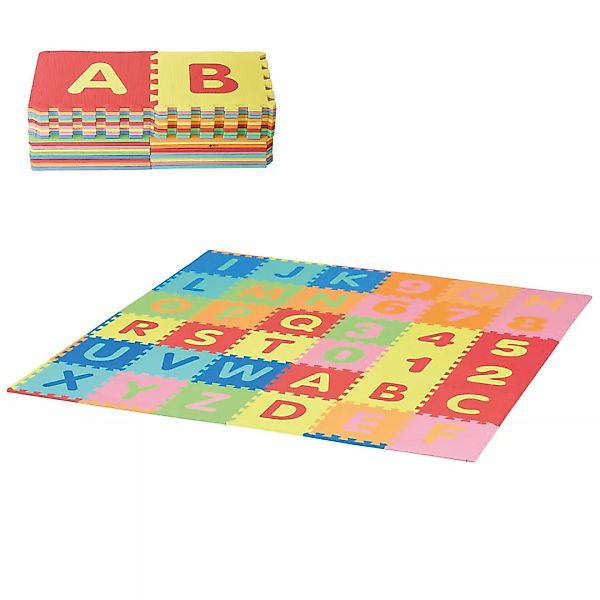 HOMCOM Puzzlematte bunt B/H/L: ca. 182,5x1x182,5 cm günstig online kaufen