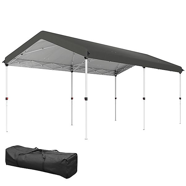 Outsunny Faltbare Gartenpavillon 3x6 m Höhenverstellbarer Faltpavillon UPF5 günstig online kaufen
