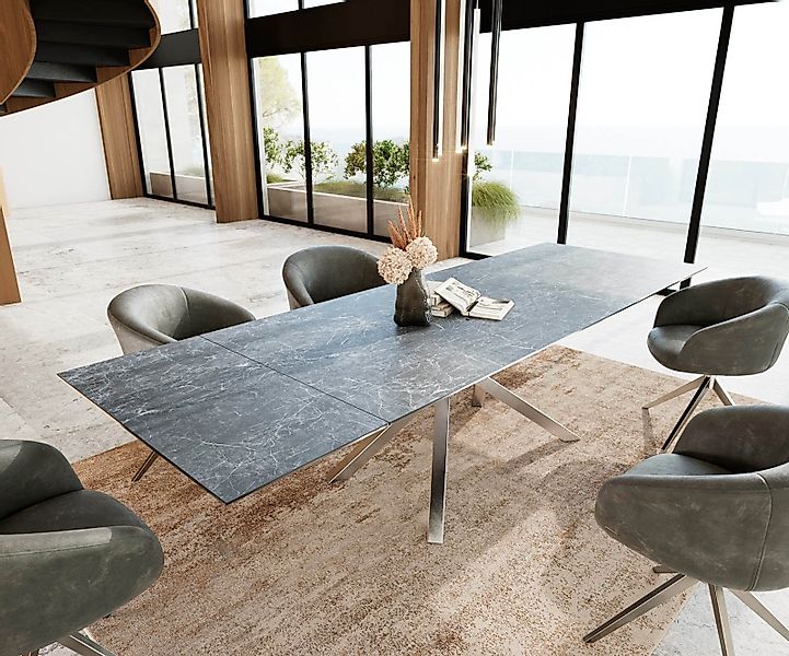 DELIFE Esstisch Edge, Keramik Laminam®Nero Greco günstig online kaufen