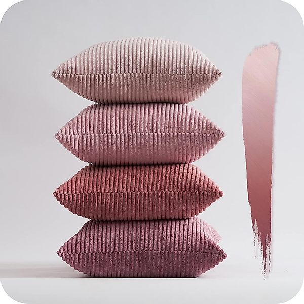 Topfinel Kissenbezüge 4er Set Kordsamt, flauschig günstig online kaufen