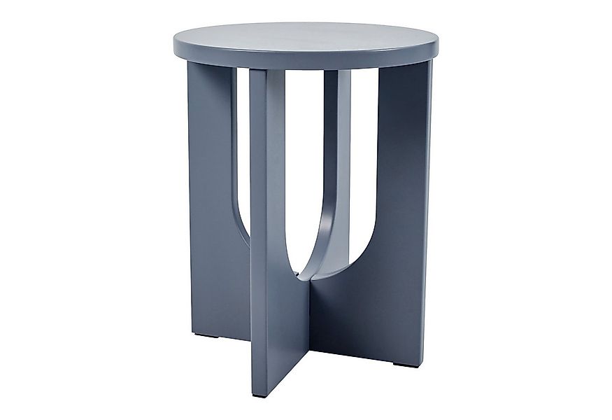 en.casa Beistelltisch, »Kysdajore« rund MDF 50 x Ø40 cm Graublau günstig online kaufen