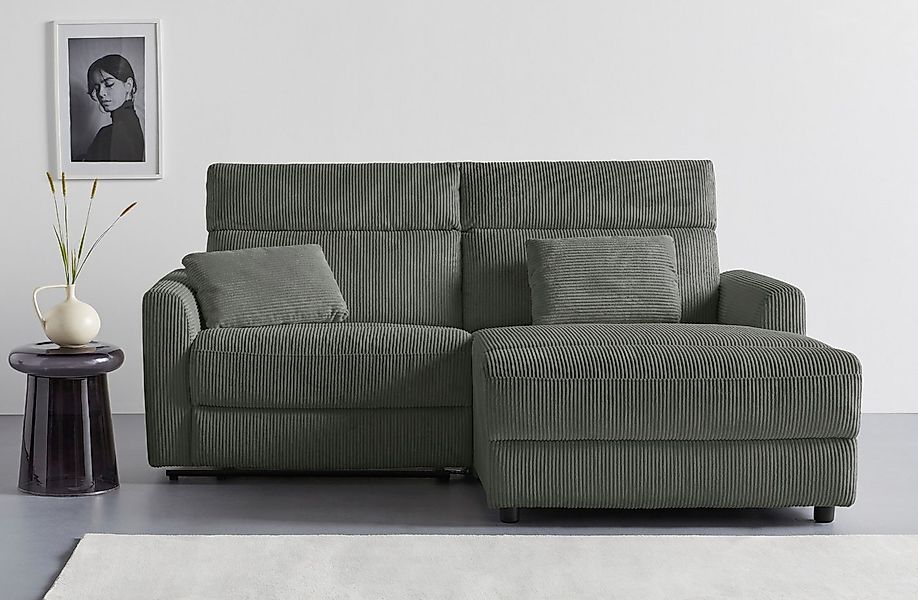OTTO home Ecksofa JENNA, L-Form, 209cm, manuelle u. elektrische Funktion, m günstig online kaufen