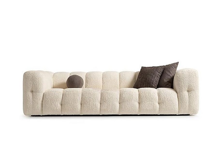 Xlmoebel Sofa Luxuriöses Drei-Sitzer-Sofa in Weiß aus Stoff, Polsterung, St günstig online kaufen