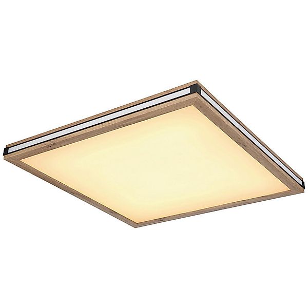 GLOBO LED-Deckenleuchte mattschwarz dunkelbraun weiß Kunststoff MDF Metall günstig online kaufen