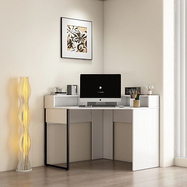 OTTO home Eckschreibtisch "Moid", mit Schreibtischaufsatz, modernes Design, günstig online kaufen