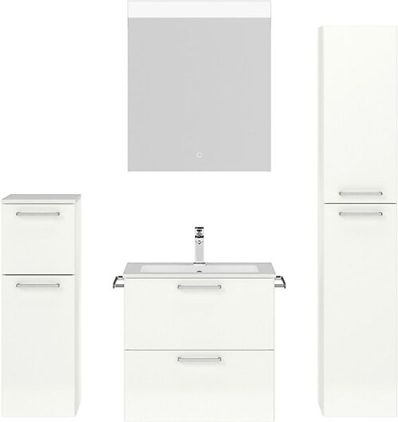 nobilia® Badmöbel-Set »Tolvina« vormontiert, mit Soft-Close, 4 Stk. tlg. günstig online kaufen