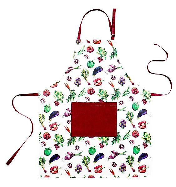 Lashuma Kochschürze Gemüse, Küchenschürze 80x65 cm, günstig online kaufen