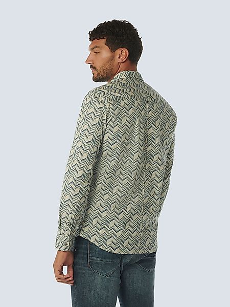 NO EXCESS Langarmhemd, mit Alloverprint und Stretch günstig online kaufen