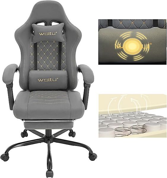 Woltu Gaming-Stuhl (1 St), mit Massagefunktion, ergonomisch, 150 kg, Tech-S günstig online kaufen
