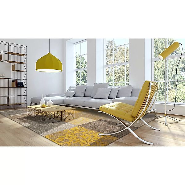 home24 Kurzflorteppich Multi Yellow günstig online kaufen