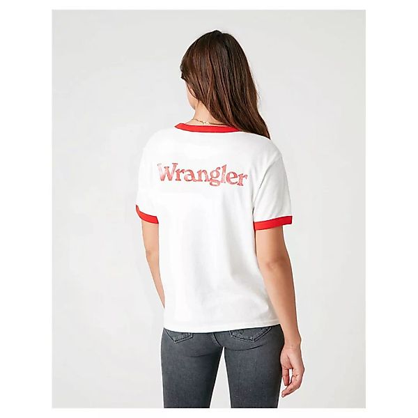 Wrangler Relaxed Ringer Kurzärmeliges T-shirt XS Flame Red günstig online kaufen