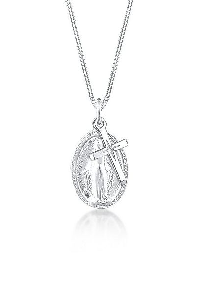 Elli Kette mit Anhänger Kreuz Marienbild Glaube Religion 925 Silber günstig online kaufen