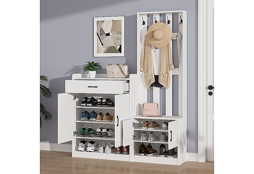 MODFU Garderoben-Set 3-in-1 Lösung, (Wandhängeschrank, Flurtrockenständer, günstig online kaufen