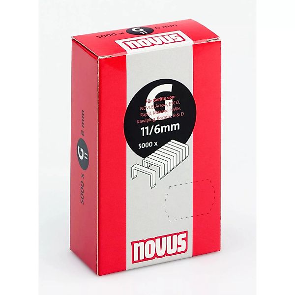 Novus Flachdrahtklammern G 11 für Hammertacker 6 mm Länge 5.000 Stck. günstig online kaufen