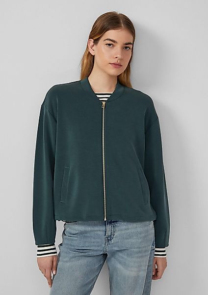s.Oliver Sweatjacke Sweatshirt Jacke Oversized Scuba-Jacke günstig online kaufen