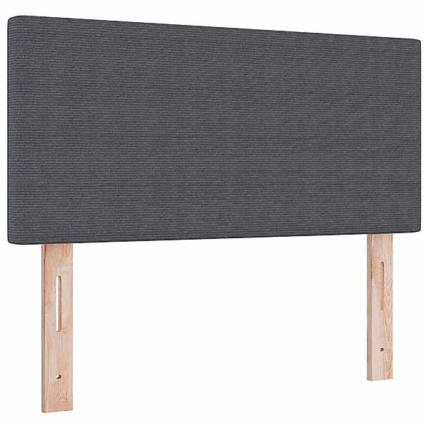 vidaXL LED Kopfteil mit LED-Streifenleuchten Dunkelgrau 80 cm Stoff 3338014 günstig online kaufen