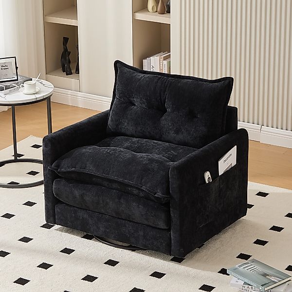 KLAM HOME Sessel 360° drehbarer Loungesessel günstig online kaufen
