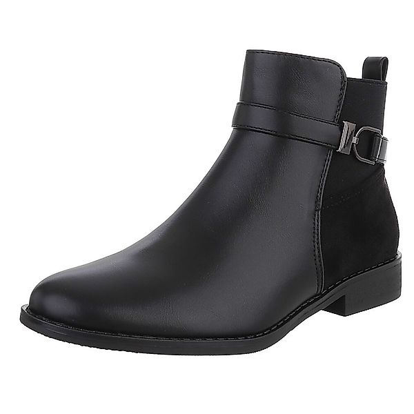 Ital-Design Elegante Damen Stiefeletten mit Schnalle günstig online kaufen