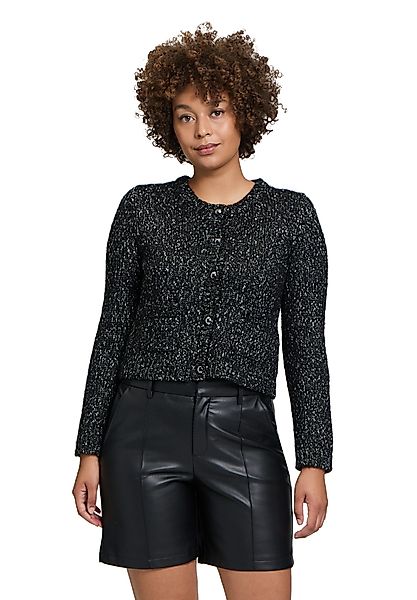 Cartoon Strickjacke Cartoon Cardigan mit Rundhalsausschnitt günstig online kaufen