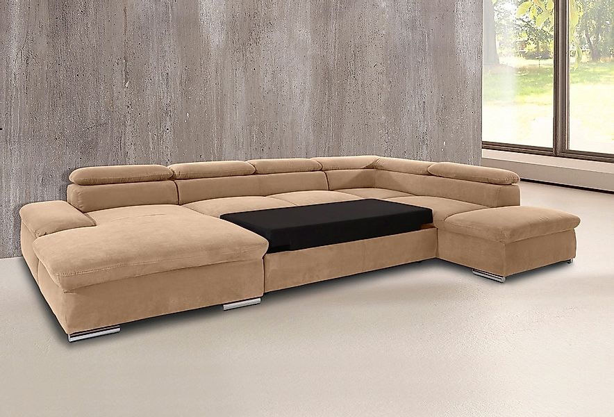 sit&more Wohnlandschaft »Alcatraz U-Form« wahlweise mit Bettfunktion günstig online kaufen