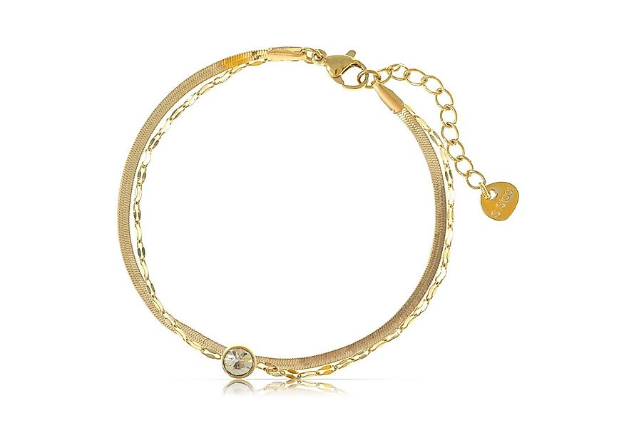 Made by Nami Edelstahlarmband Zweireihig in Silber oder Gold aus Chirurg. E günstig online kaufen