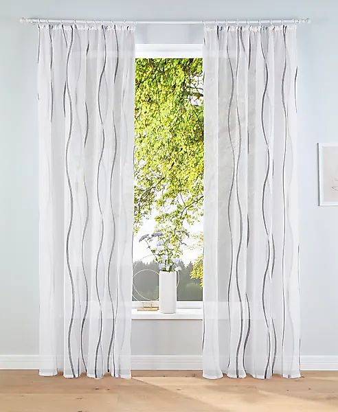 my home Gardine »Dimona« Kräuselband 2 Stk. tlg. 2er-Set, Bestseller, Polye günstig online kaufen