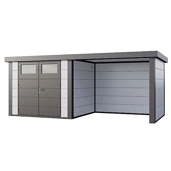 Gerätehaus Classico 2724 mit Lounge S Rechts 552 cm x 238 cm Weiß günstig online kaufen