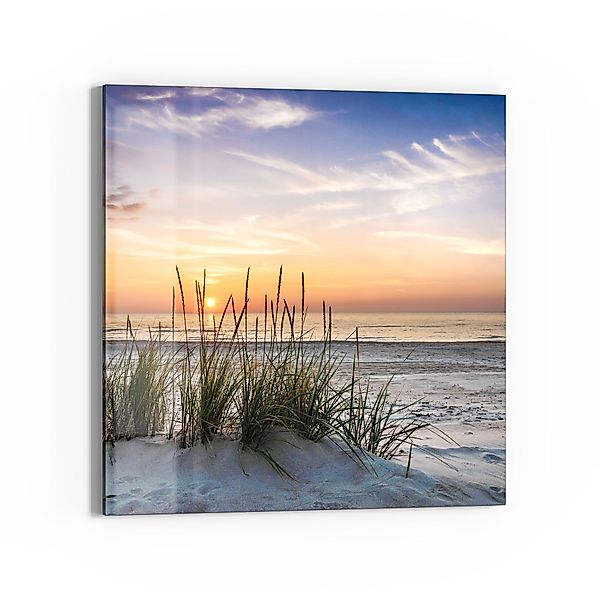DEQORI Glasbild 'Sonnenuntergang am Strand', 'Sonnenuntergang günstig online kaufen