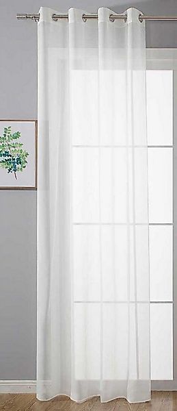 Gardinenbox Gardine (1 St), Ösen, transparent, Voile, Store Bleibandabschlu günstig online kaufen