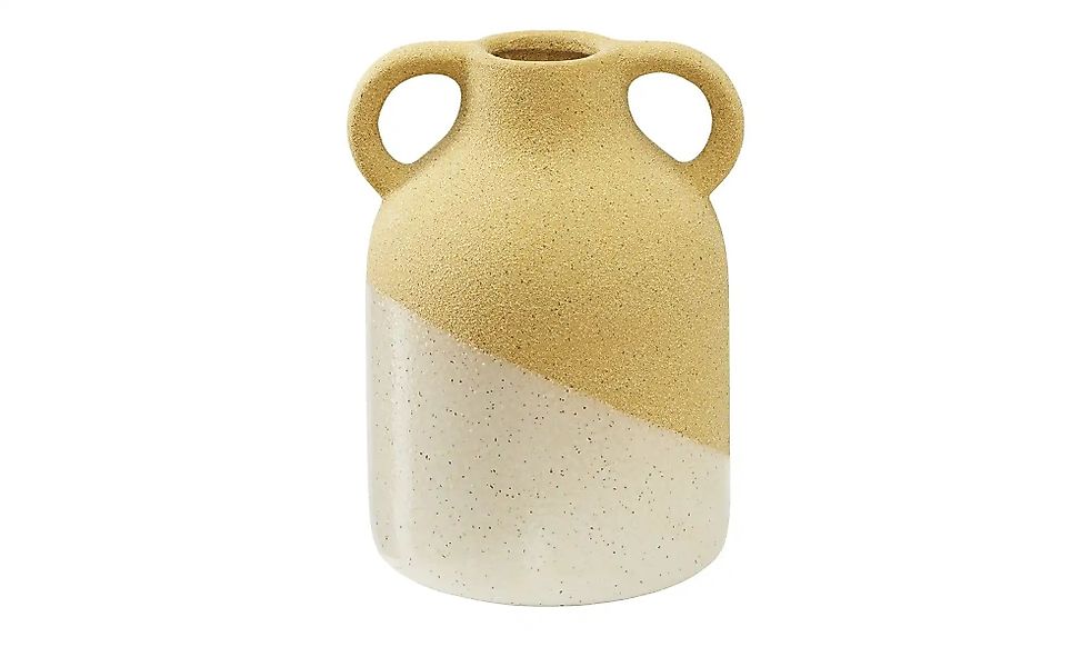 Gray & Jones Vase   ¦ gelb ¦ Steingut ¦ Maße (cm): H: 14,8  Ø: 11.9 Accesso günstig online kaufen