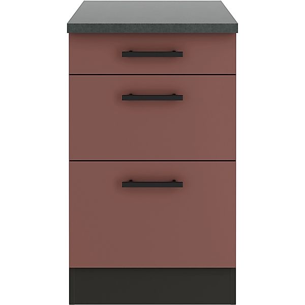 OPTIFIT Nizza407 Küchen-Unterschrank 50 cm Rostrot günstig online kaufen