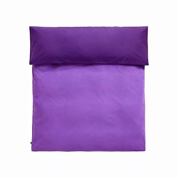 Bettbezug 240 x 220 cm Duo textil violett / Oeko-Tex-Baumwolle - Hay - günstig online kaufen