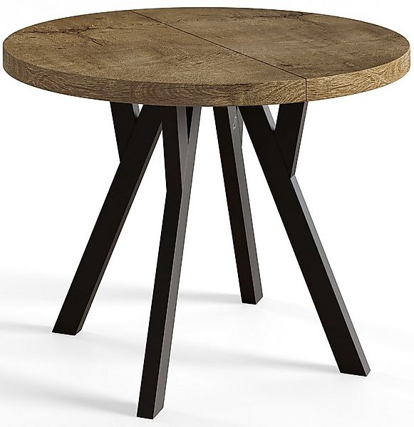 Alpi-Möbel Esstisch Wohnzimmertisch - Ausziehbarer runder Tisch 80-120 cm - günstig online kaufen