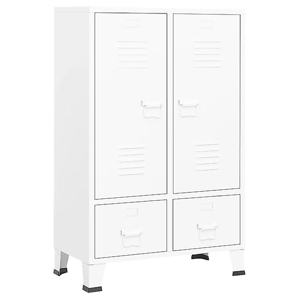 Vidaxl Kleiderschrank Industrie-stil Weiß 67x35x107 Cm Stahl günstig online kaufen